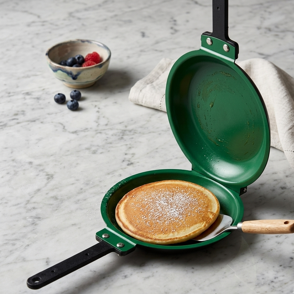 Sartén Doble Antiadherente para Pancakes y Tortillas