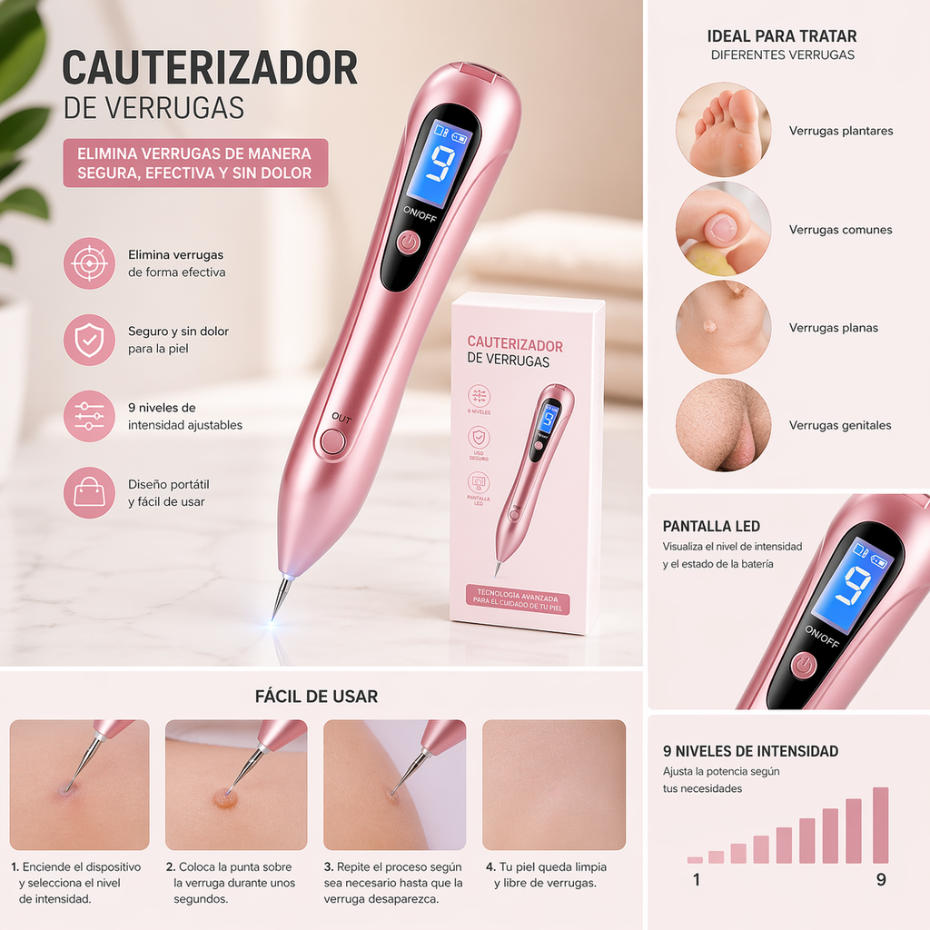 Cauterizador de verruga con 9 niveles
